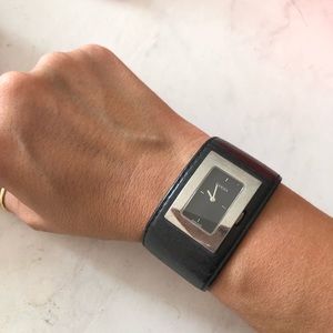 Gucci Leather Cuff Watch